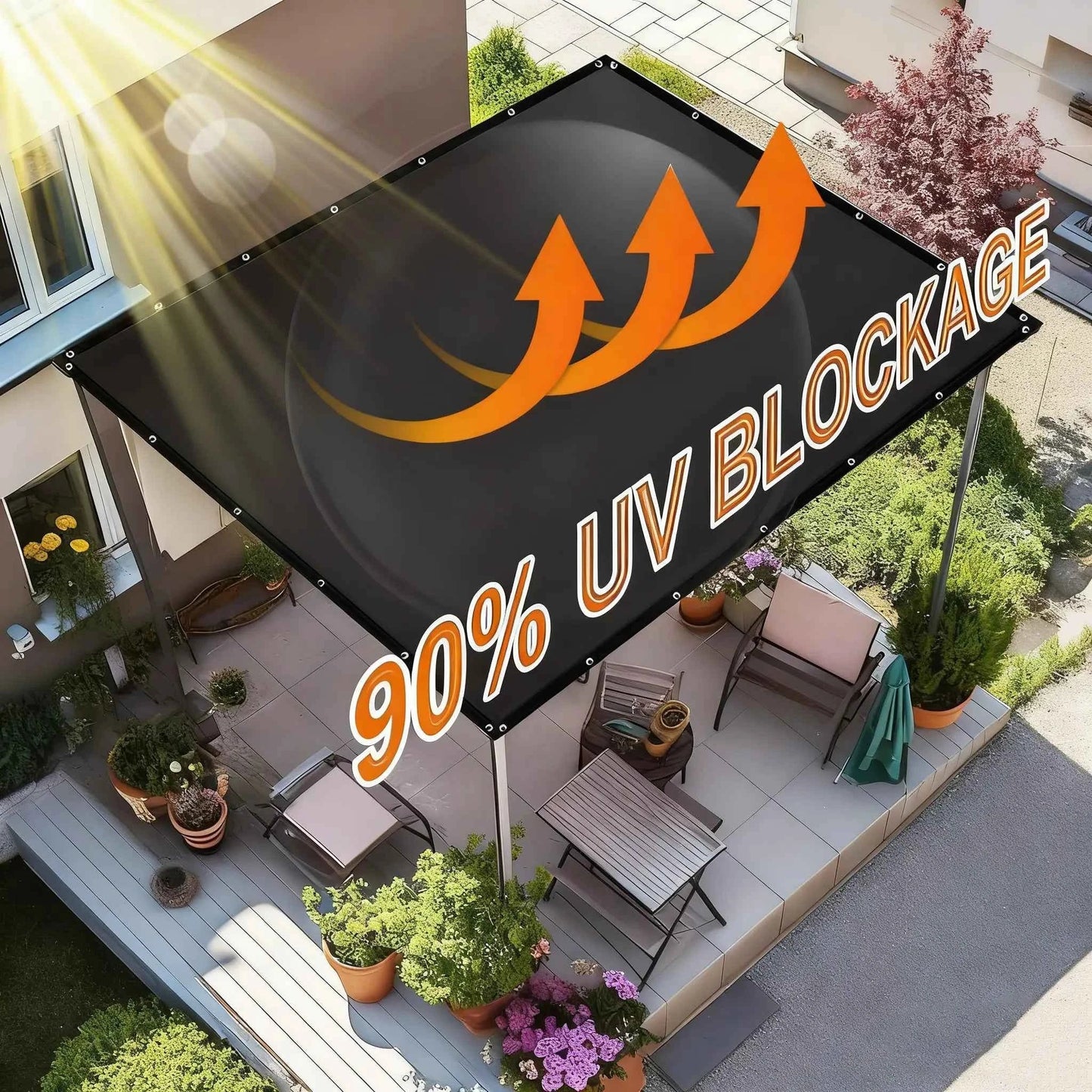 🌎Ends Today: 70% OFF!🔥Summer Hot Sale Promotion-49% OFF🌞-Outdoor courtyard shade net