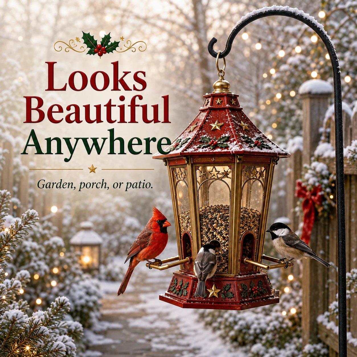 🔥Best Seller 🔥🐦Christmas Themed Bird Feeder Set | Decorative Hanging Backyard Feeders