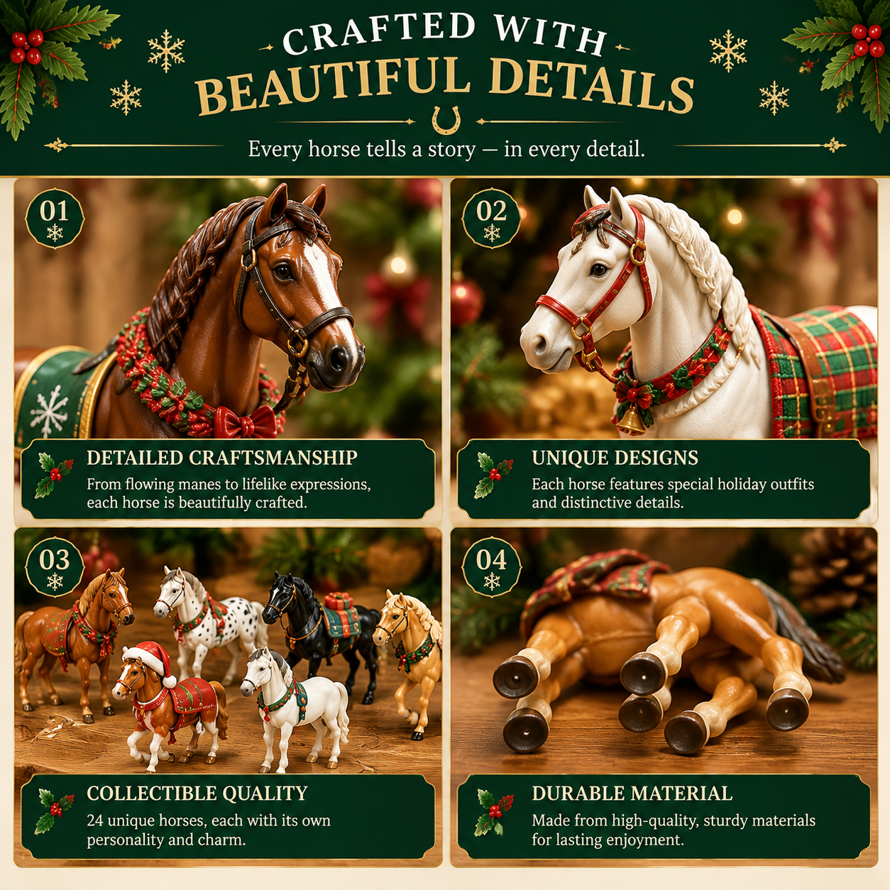 🏅Best Seller🐴 Christmas Horse Advent Calendar--24 Days of Horse Friends & Holiday Memories 🎄