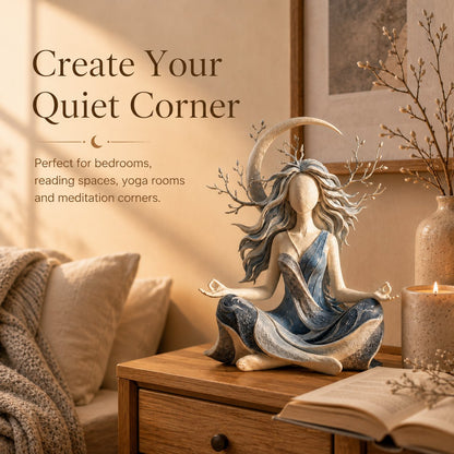 🌙 Inner Harmony Goddess Sculpture – Nature-Inspired Spiritual Home Decor ✨