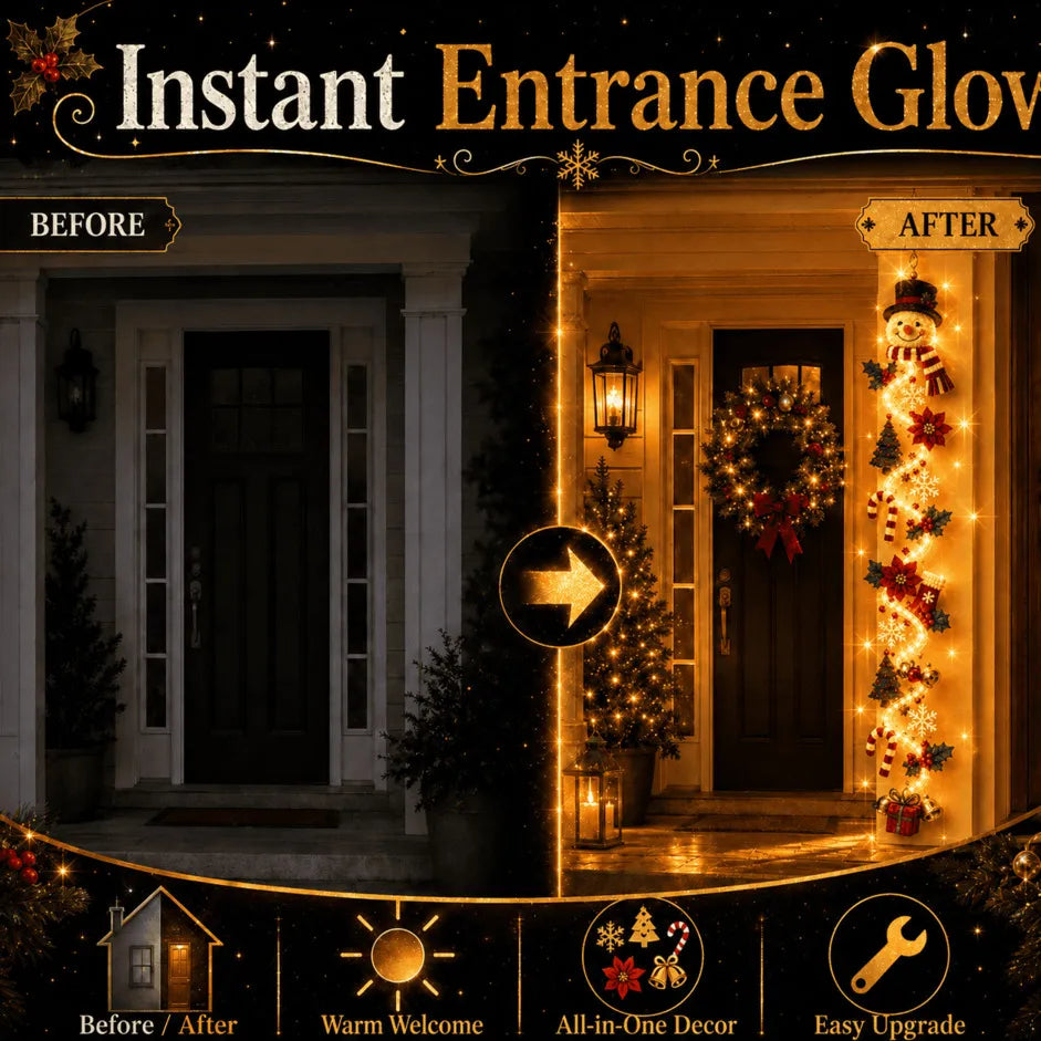⏳ Last Day 50% OFF – 🎄 Glowing Christmas Door Hanger | 6 Festive Lighted Designs with Warm Glow & Dimensional Details ✨