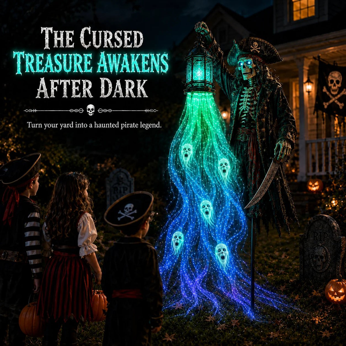 Cursed Pirate Halloween garden light