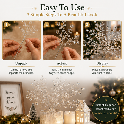 🎄 Sparkling Crystal Branch Christmas Tree Ornament