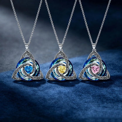 🔥last Day 50% Off - ✝️birthstone Celtic Trinity Knot Necklace ✨