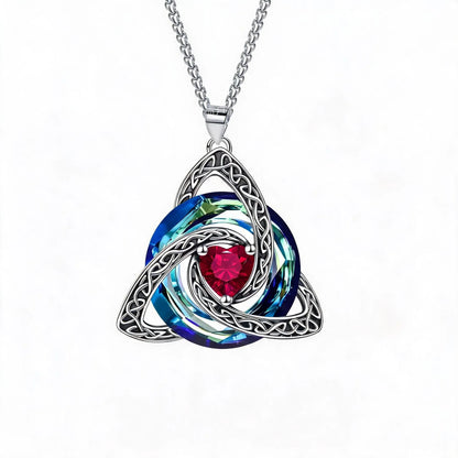 🔥last Day 50% Off - ✝️birthstone Celtic Trinity Knot Necklace ✨