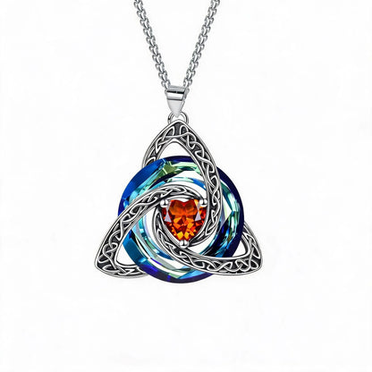 🔥last Day 50% Off - ✝️birthstone Celtic Trinity Knot Necklace ✨