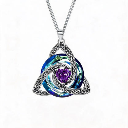 🔥last Day 50% Off - ✝️birthstone Celtic Trinity Knot Necklace ✨
