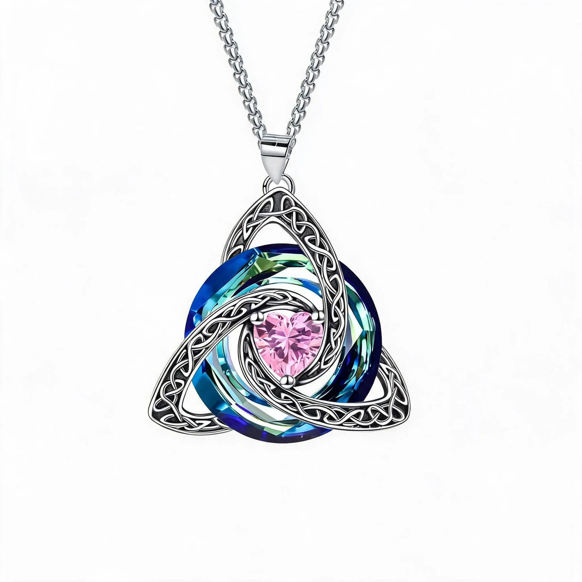 🔥last Day 50% Off - ✝️birthstone Celtic Trinity Knot Necklace ✨