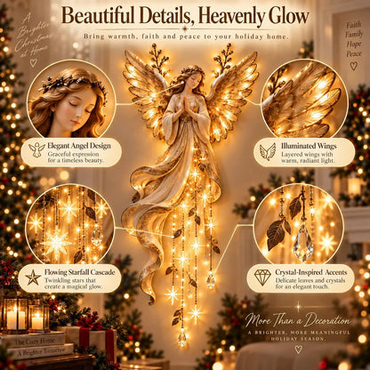✨Last Day 49% OFF✨Guardian Angel Starfall – Lighted Faith & Blessing Christmas Wall Decor✨