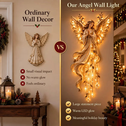 ✨Last Day 49% OFF✨Guardian Angel Starfall – Lighted Faith & Blessing Christmas Wall Decor✨