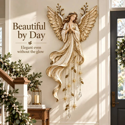 ✨Last Day 49% OFF✨Guardian Angel Starfall – Lighted Faith & Blessing Christmas Wall Decor✨