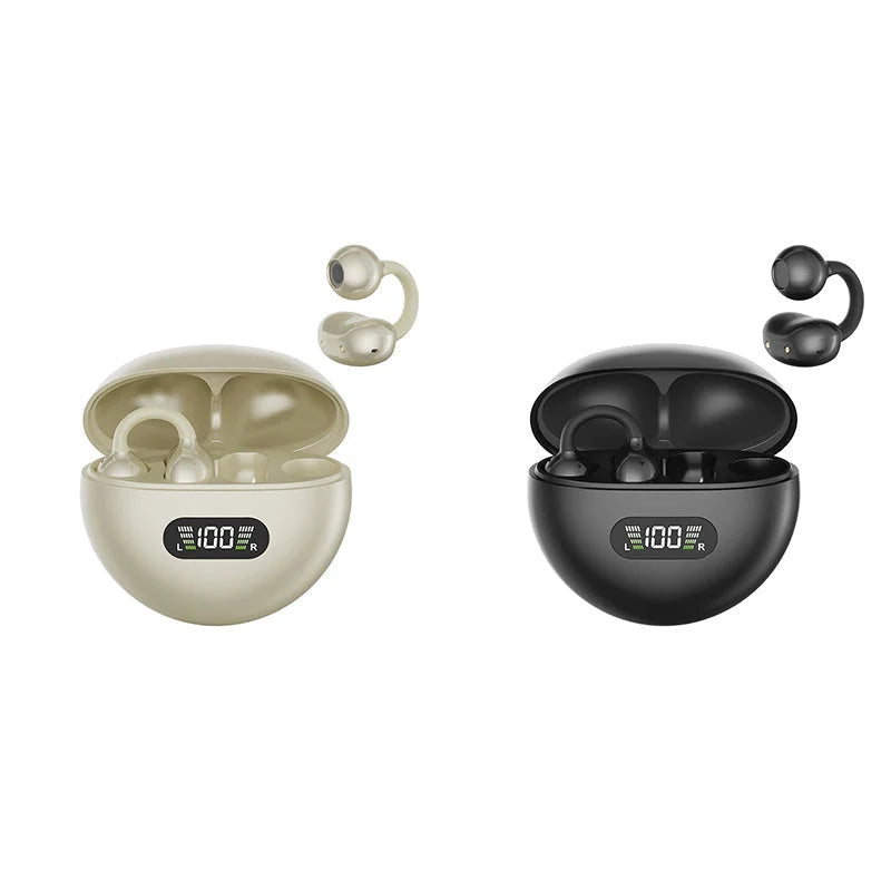 🥳2026 HOT SALE🥳💞50K+ SOLD! 🎧👂 50% OFF! Open-Ear Clip-On Bluetooth Earbuds – all-day comfort, immersive sound, leakage control, 8-10h battery, touch control. No ear pain! 🔋💪
