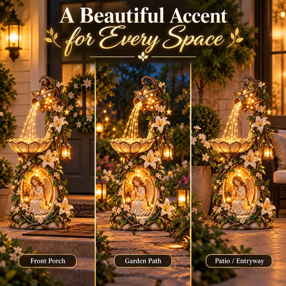 🔥 Last Day 49% Off👼✨ Angel Starlight Garden Fountain™ – Faith-inspired Lighted Outdoor Decor