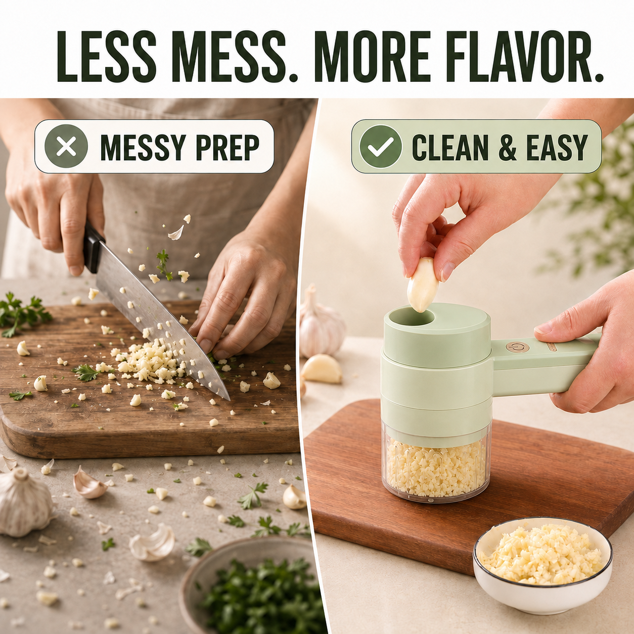 🌎Ends Today: 70% OFF!🔥🧄 4-in-1 Handheld Electric Chopper: Slice, Mince, Peel & Auto-Clean!
