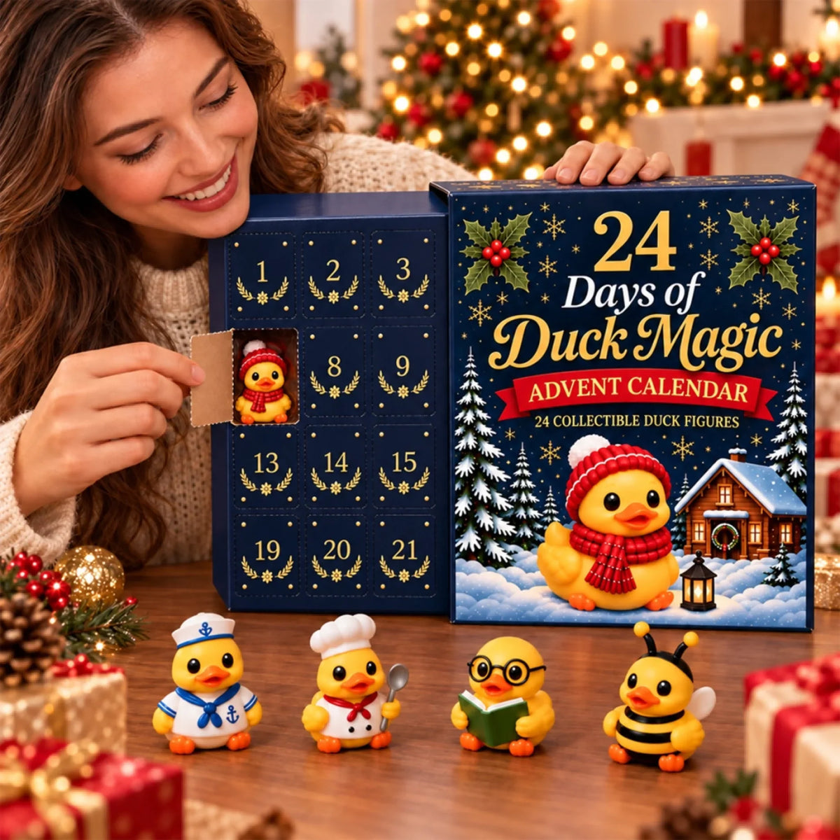 Christmas 24 Days Of Duck Magic Collectible Figures - Duck Magic Advent Calendar