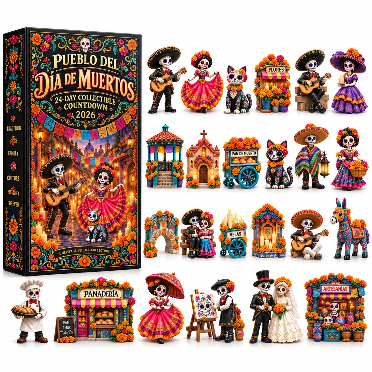 🔥DAY OF THE DEAD KICKOFF 49% OFF - 💀Day of the Dead Village Advent Calendar 2026🎁
