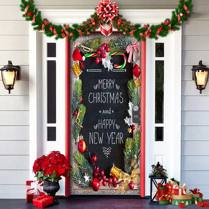 🎄🎅 Christmas Door Cover – Instant Holiday Cheer!