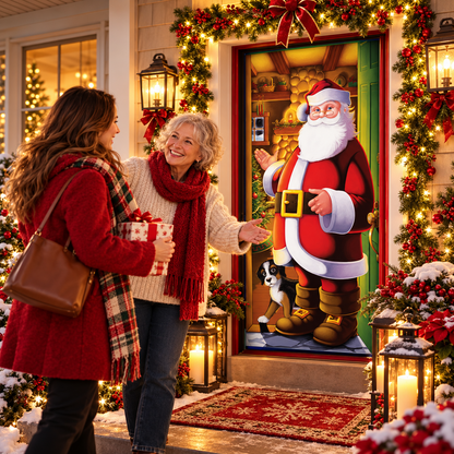🎄🎅 Christmas Door Cover – Instant Holiday Cheer!
