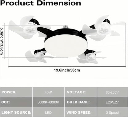 🌎Ends Today: 70% OFF!🔥❄️Stay Cool & Bright💡 2-in-1 Ceiling Fan Light 🏠Perfect for Bedrooms, Kitchens & Garages