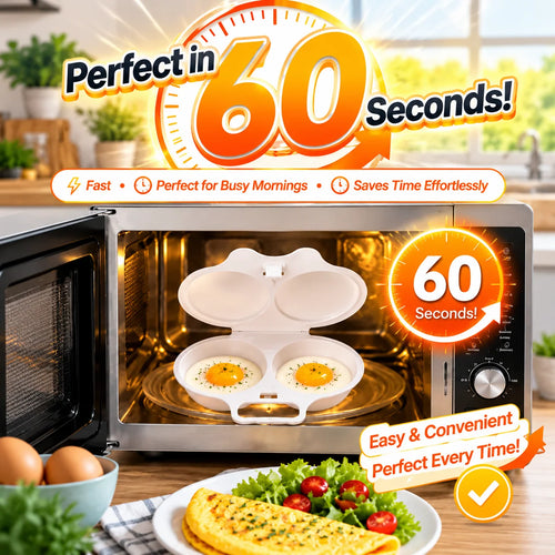 ⚡ Microwave Egg Poacher – Perfect Eggs in Minutes