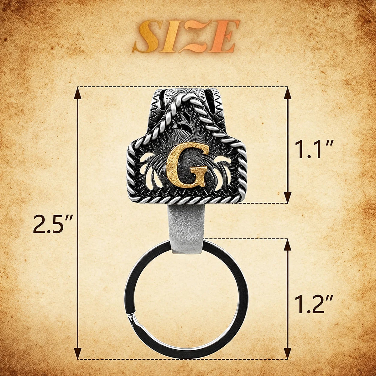🗝️Personalized Western Initial Key Clip🔥🔥🔥