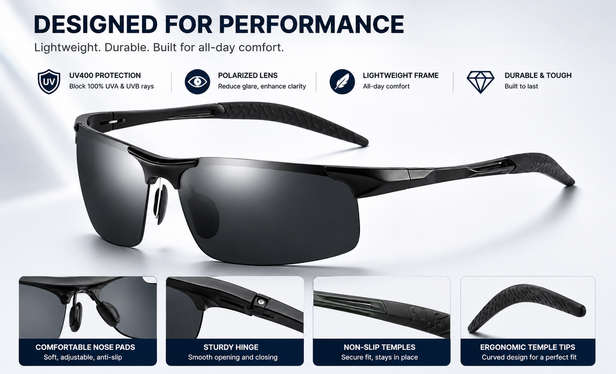 🏅100K+ Sold ✨New-Photochromic Sunglasses with Anti-glare Polarized Lens