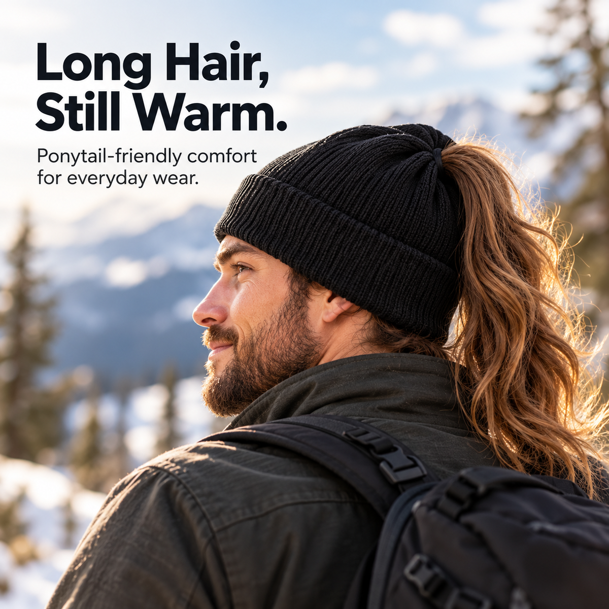 🔥 Last Day 50% OFF 🎩Magnetic Ponytail Beanie™ — Cozy Winter Knit Hat for High Ponytails