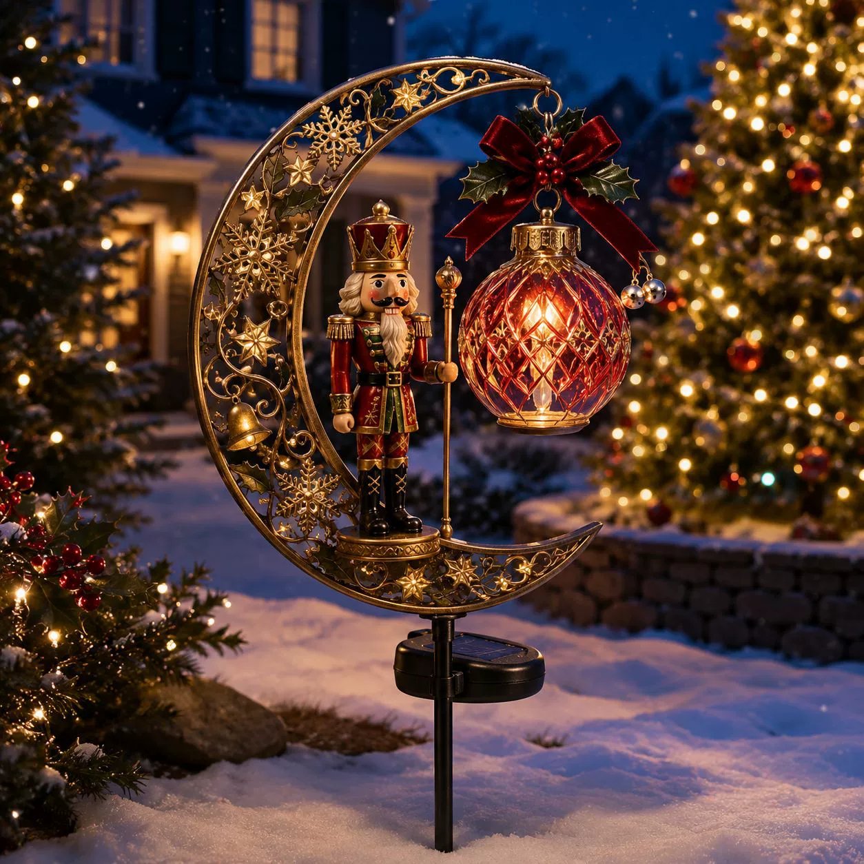 🔥50% OFF– Solar garden light “Christmas Moon”“ 🎄✨