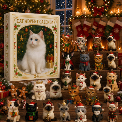 🌎Ends Today: 70% OFF!🔥Advent Calendar 2026 Cat Advent Calendar Gift for Adults Friends Cat Owners and Lovers Christmas Holiday Countdown Gift 24 Designs Cats Charm Christmas Tree Ornament
