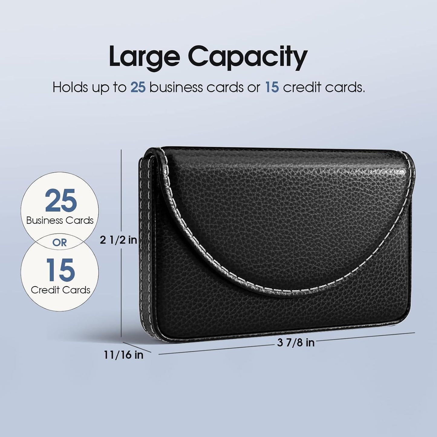 ✈️Last Day 50% OFF✨💼 PU Leather Business Card Holder – Slim Magnetic Name Card Case