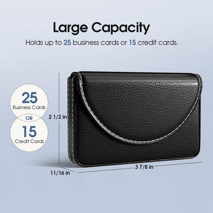 ✈️Last Day 50% OFF✨💼 PU Leather Business Card Holder – Slim Magnetic Name Card Case