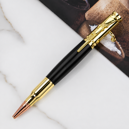 🖊Handcrafted 🖊 Bolt Action Wooden Bullet Pen | Crafted From Real Wood & Bullet Casing