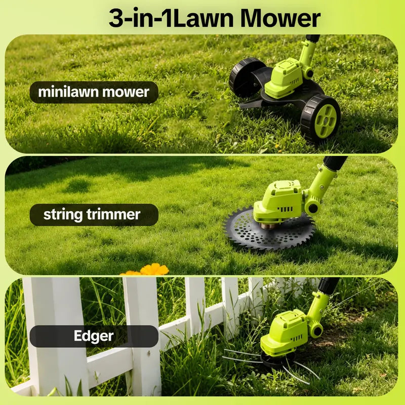 🌿55% OFF TODAY⚡ 3-in-1 Cordless Grass Trimmer with 2 Batteries