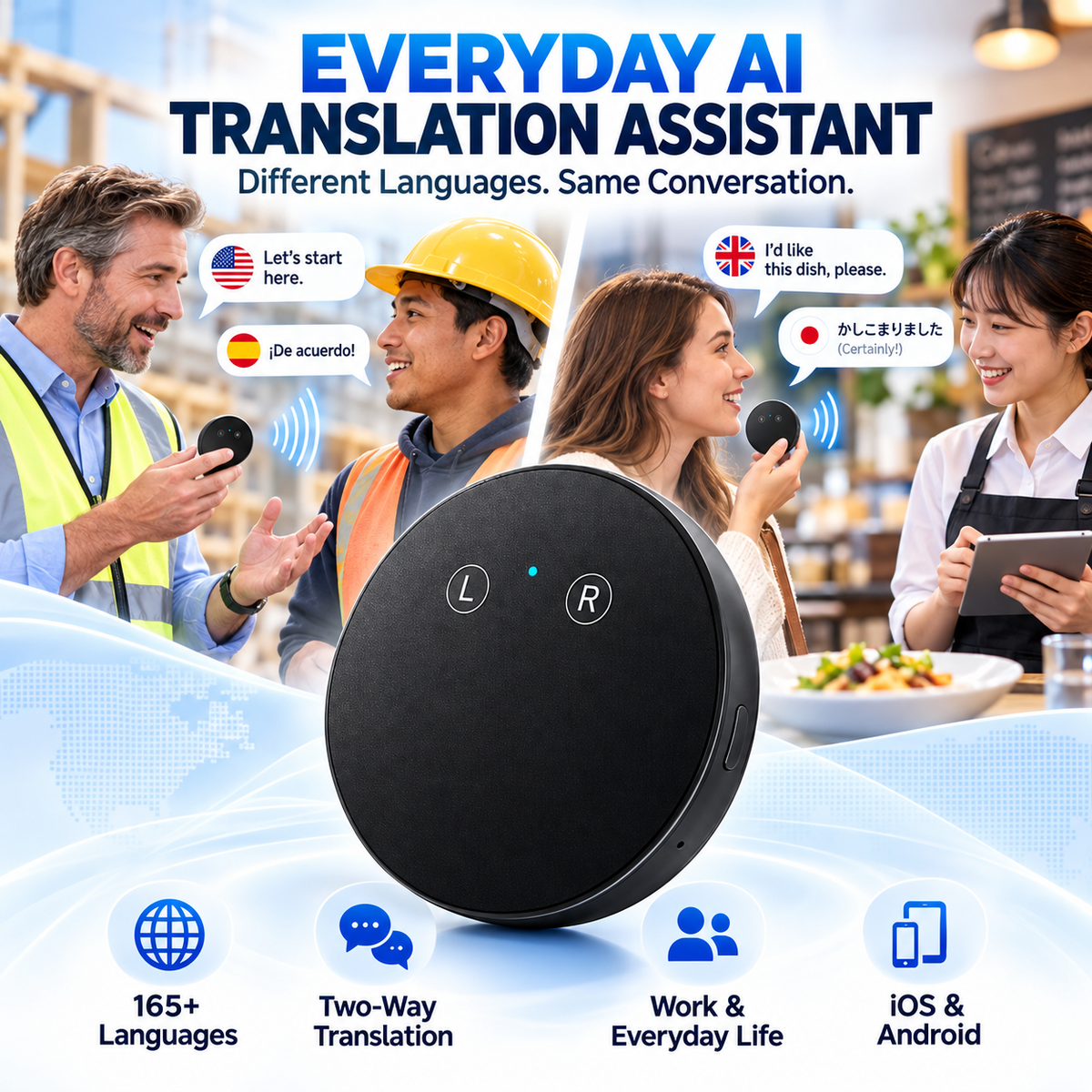 🔥LAST DAY 49% OFF🌍 AI Translator – 165+ Languages | Two-Way Voice for Work & Everyday Life