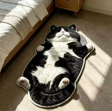 🐱Last Day 49% OFF✨Chubby Tabby Cat Shaped Rug 🤎