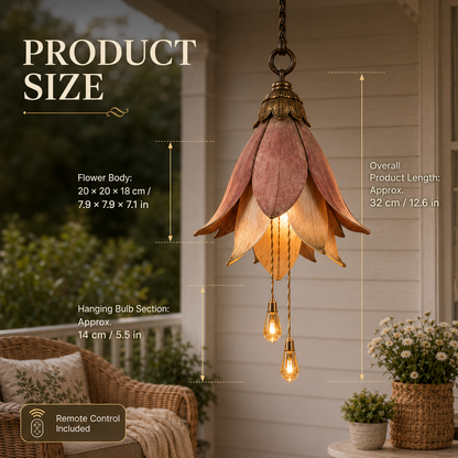 🌎Ends Today: 70% OFF!🔥🌸✨ Set of 3 Vintage Hanging Flower Lights – Warm Glow Garden & Patio Decor