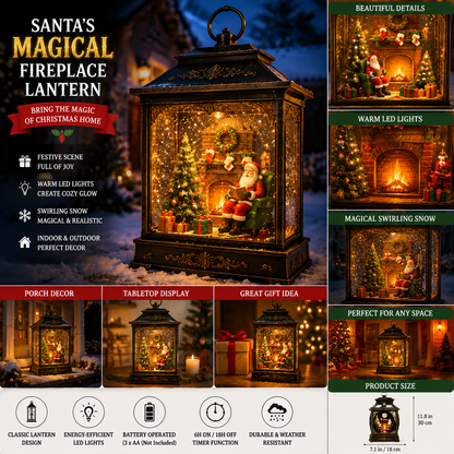 🌎Ends Today: 70% OFF!🔥🎅 Santa’s Magical Fireplace Lantern-🎄 Bring the Magic of Christmas Home