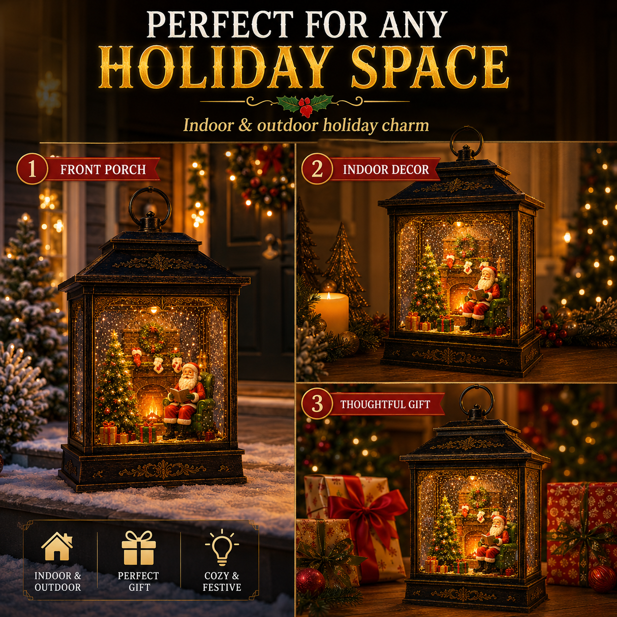 🌎Ends Today: 70% OFF!🔥🎅 Santa’s Magical Fireplace Lantern-🎄 Bring the Magic of Christmas Home