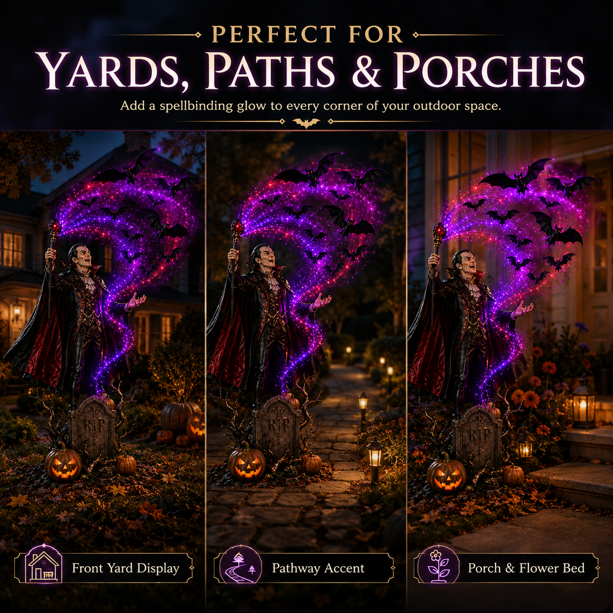 🎃🧛Today 49% OFF🦇Vampire Summoning Bats Garden Light