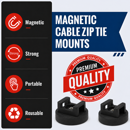 🌎Ends Today: 70% OFF!🔥Heavy-Duty Magnetic Cable Tie Mounts