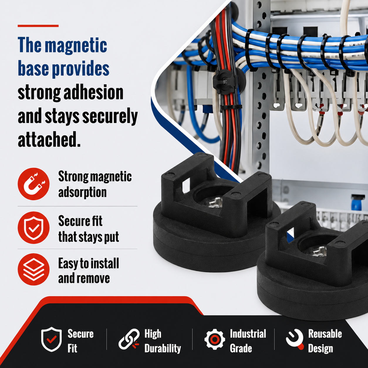 🌎Ends Today: 70% OFF!🔥Heavy-Duty Magnetic Cable Tie Mounts