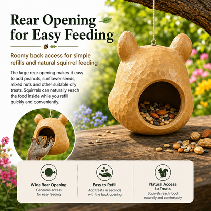 ✈️Last Day 50% OFF✨🐿️✨Funny Big-Head Squirrel Feeder – Turn Every Backyard Visit Into a Laugh🌿