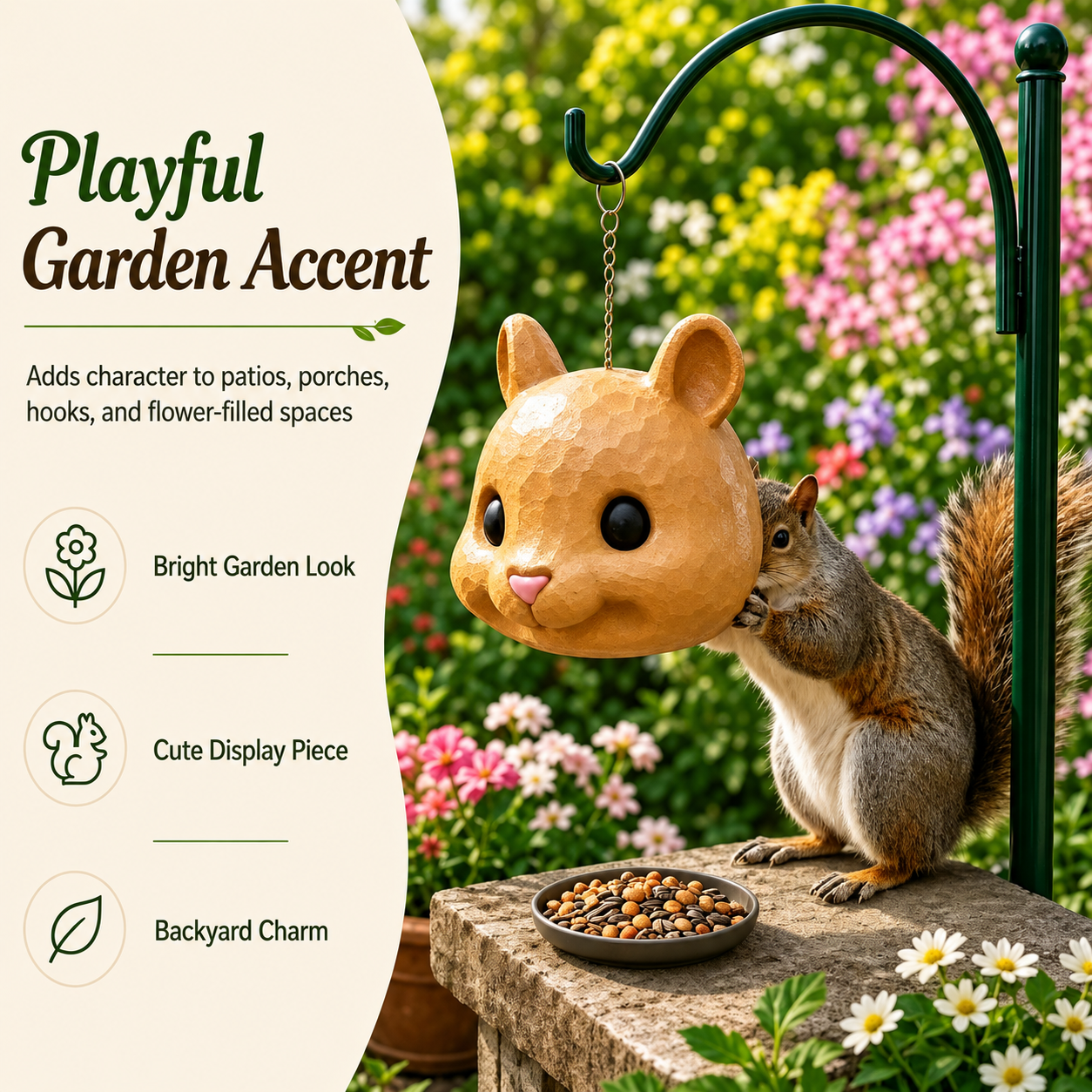✈️Last Day 50% OFF✨🐿️✨Funny Big-Head Squirrel Feeder – Turn Every Backyard Visit Into a Laugh🌿