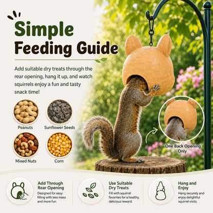✈️Last Day 50% OFF✨🐿️✨Funny Big-Head Squirrel Feeder – Turn Every Backyard Visit Into a Laugh🌿