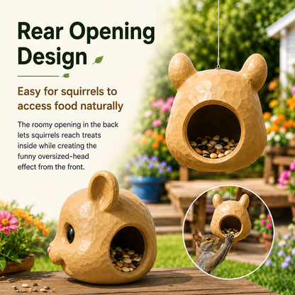 ✈️Last Day 50% OFF✨🐿️✨Funny Big-Head Squirrel Feeder – Turn Every Backyard Visit Into a Laugh🌿
