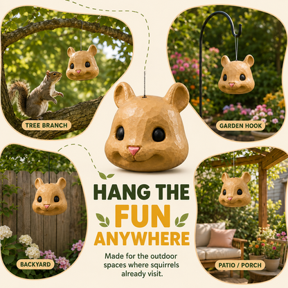 ✈️Last Day 50% OFF✨🐿️✨Funny Big-Head Squirrel Feeder – Turn Every Backyard Visit Into a Laugh🌿
