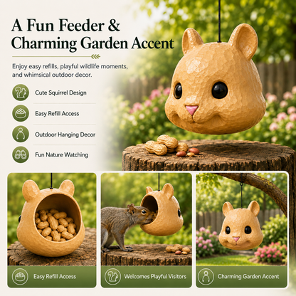 ✈️Last Day 50% OFF✨🐿️✨Funny Big-Head Squirrel Feeder – Turn Every Backyard Visit Into a Laugh🌿