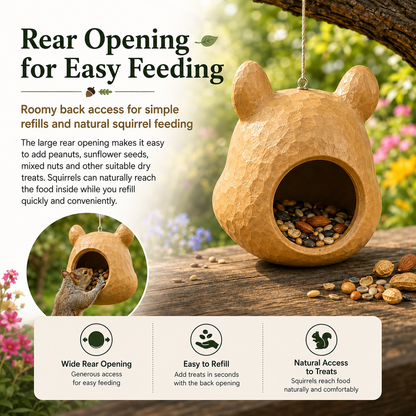 ✈️Last Day 50% OFF✨🐿️✨Funny Big-Head Squirrel Feeder – Turn Every Backyard Visit Into a Laugh🌿