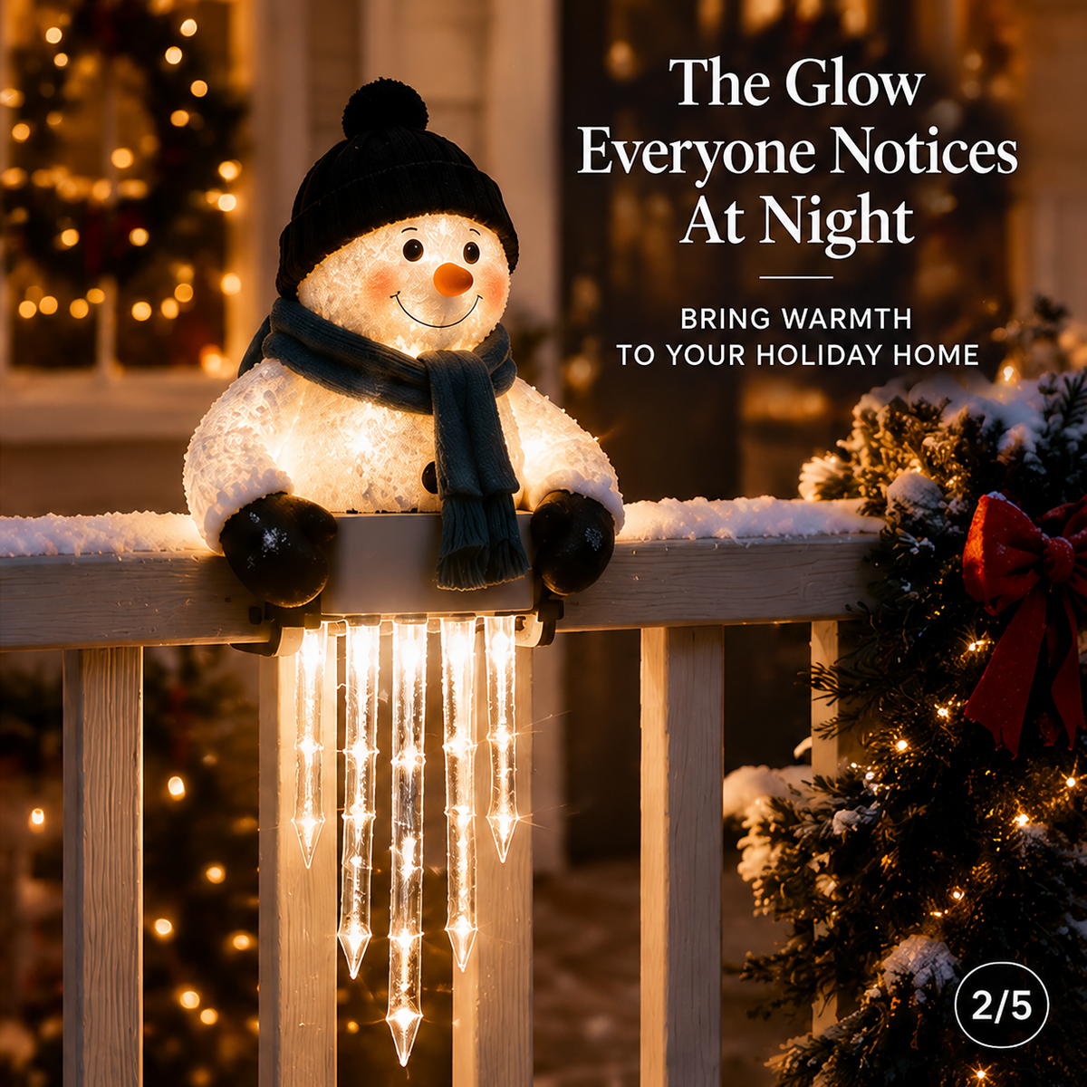 🔥 Today 49% OFF - ⛄❄️WinterGlow Snowman Icicle Light Decor