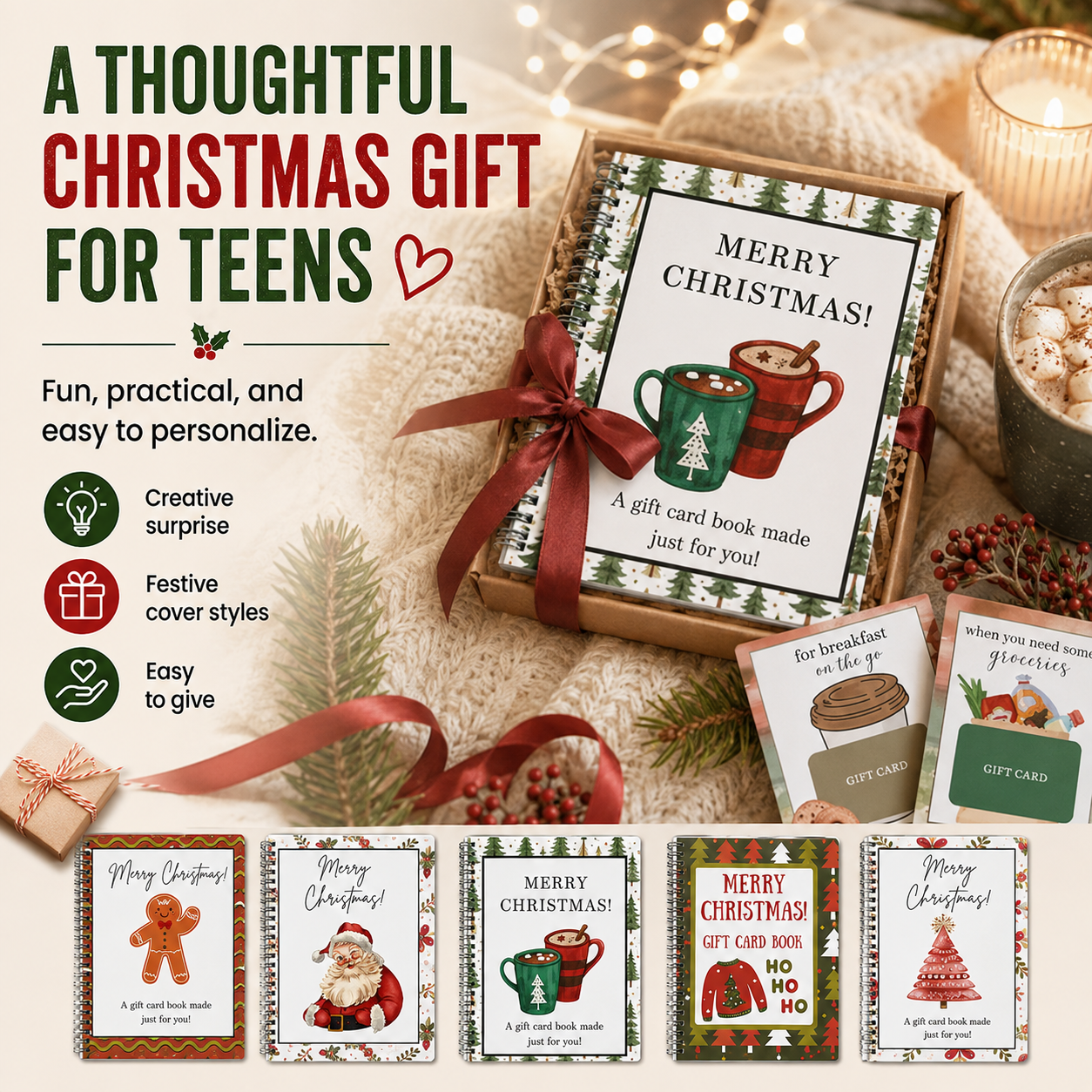 Buy multiple offers🔥 Festive Christmas Gift Card Book – Ideal Holiday Present